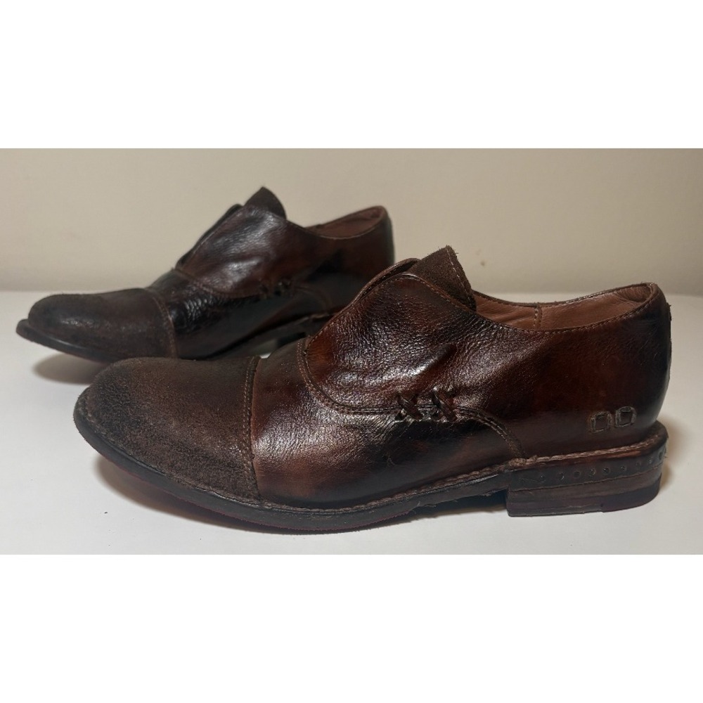 BED|STU Bedstu Women's Cobbler Cap Toe Slip-On Oxford Leather Shoe | Size 8